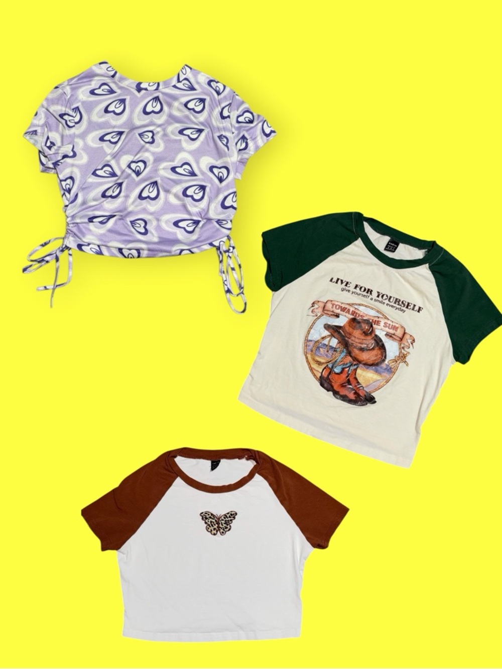 Lot of 3 SHEIN Medium Crop Tops